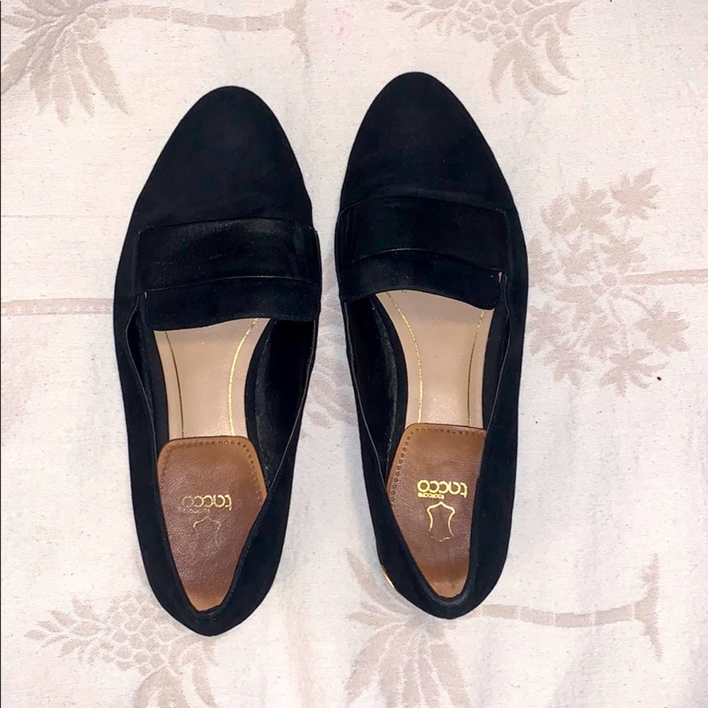 Aldo black suede flats
